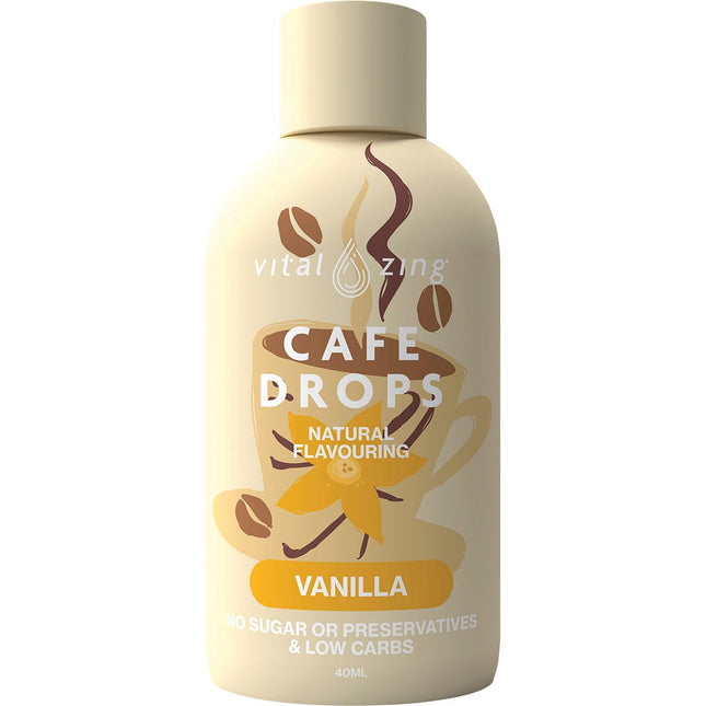 VITAL ZING Cafe Drops Vanilla 40ml | Cooking Oil
