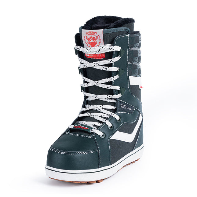 SNOWBOARD BOOTS - W1100 ARMY GREEN LACE-UP STYLE