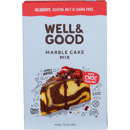 WELL & GOOD Marble Cake Mix with Choc Frosting 460g | Cooking Oil
