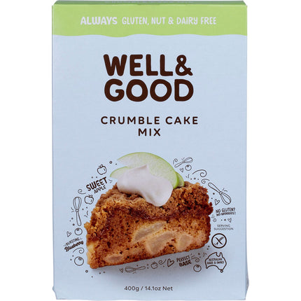 WELL & GOOD Crumble Cake Mix 400g | Baking Ingredient