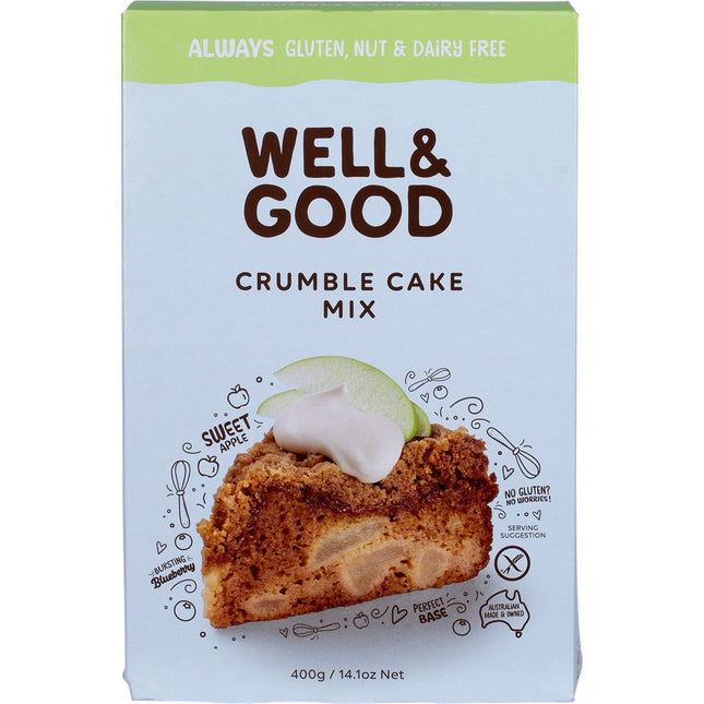 WELL & GOOD Crumble Cake Mix 400g | Baking Ingredient