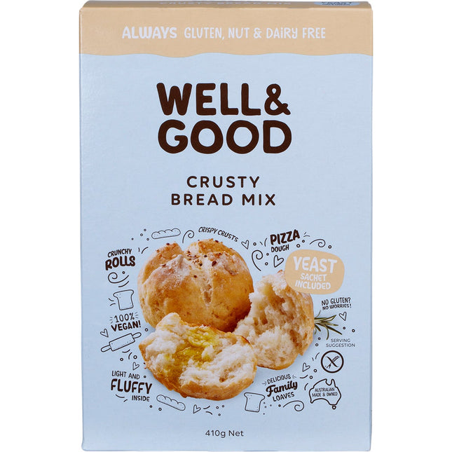 WELL & GOOD Crusty Bread Mix 410g | Baking Ingredient