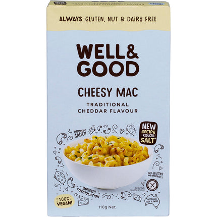 WELL & GOOD Cheesy Mac Traditional Cheddar Flavour 110g | Snack