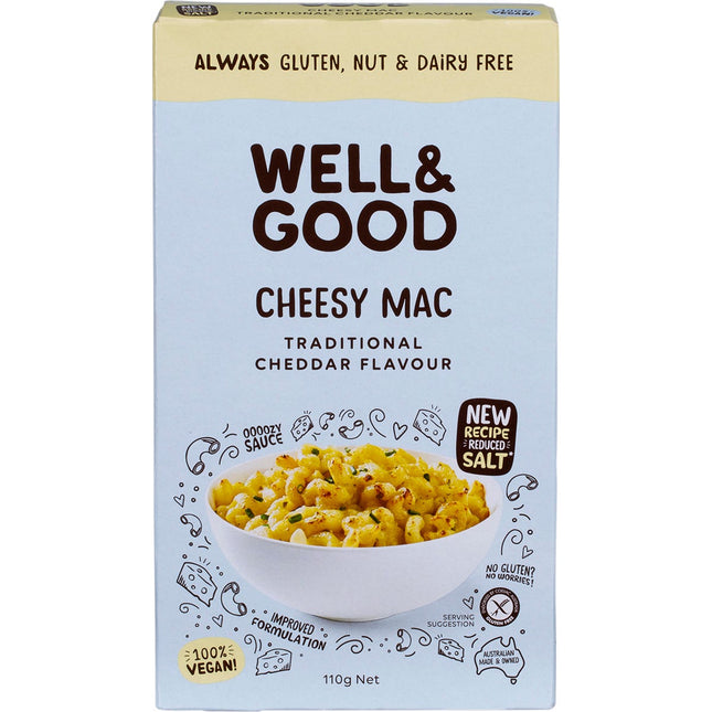 WELL & GOOD Cheesy Mac Traditional Cheddar Flavour 110g | Snack