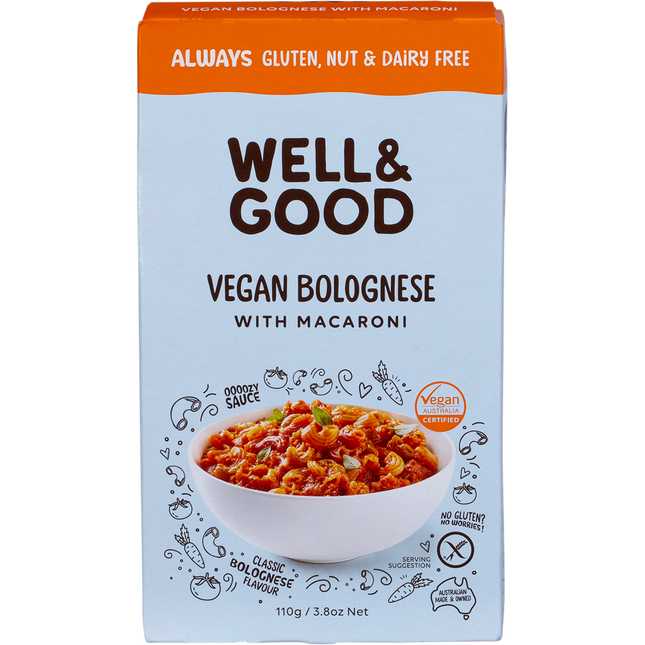 Well & Good Vegan Bolognese with Macaroni 110g