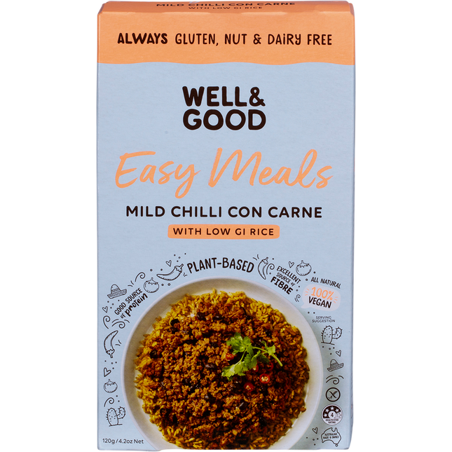 Well & Good Mild Chilli Con Carne with Low GI Rice 120g