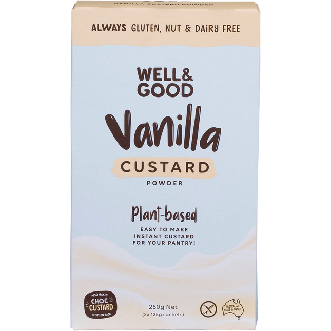 Well & Good Plant Based Vanilla Custard Powder 250g