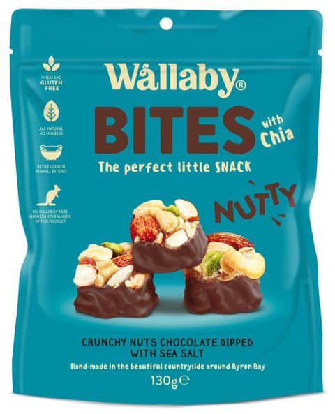 WALLABY NUTTY BITES WITH CHIA SEA SALT G/F 130G