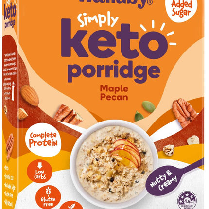 WALLABY SIMPLY KETO PORRIDGE MAPLE PECAN G/F 240G