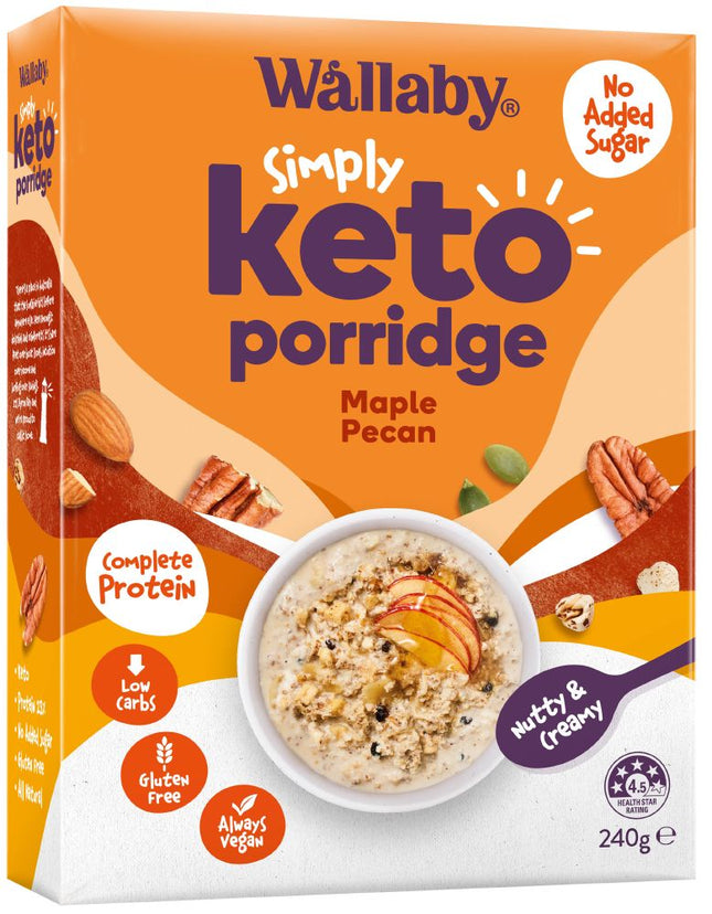 WALLABY SIMPLY KETO PORRIDGE MAPLE PECAN G/F 240G
