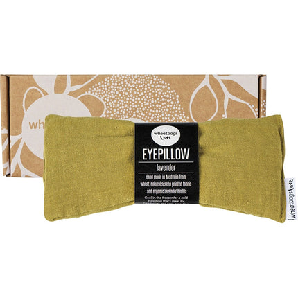 WHEATBAGS LOVE Eyepillow Luxe Linen Pistachio Lavender Scented | Personal Wipe
