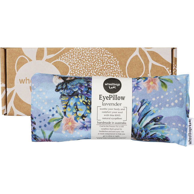 WHEATBAGS LOVE - EYEPILLOW BLUE COCKATOO LAVENDER SCENTED