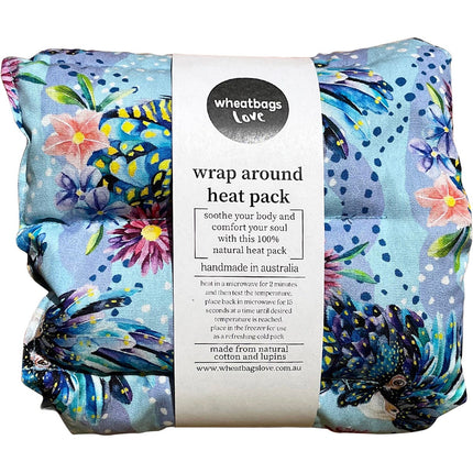 WHEATBAGS LOVE - WRAP AROUND HEAT/COLD PACK BLUE COCKATOO