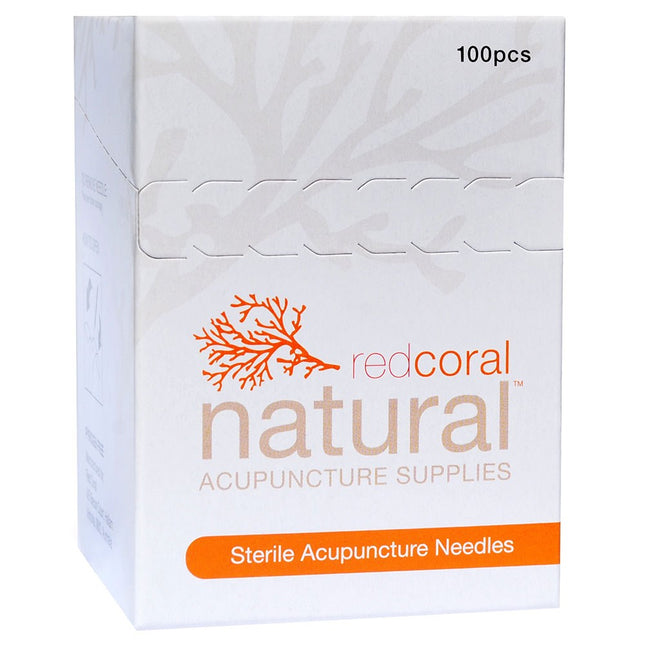 RED CORAL NATURAL ACUPUNCTURE NEEDLES (100)