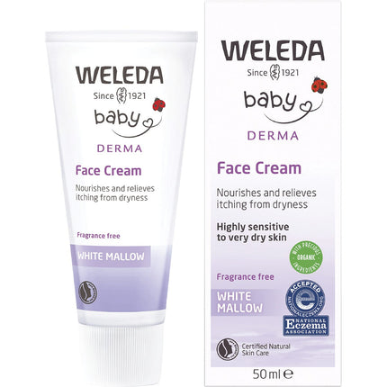 WELEDA - BABY DERMA FACE WHITE MALLOW FRAGRANCE FREE