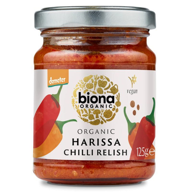 BIONA HARISSA CHILLI RELISH (ORGANIC) ~ 125G