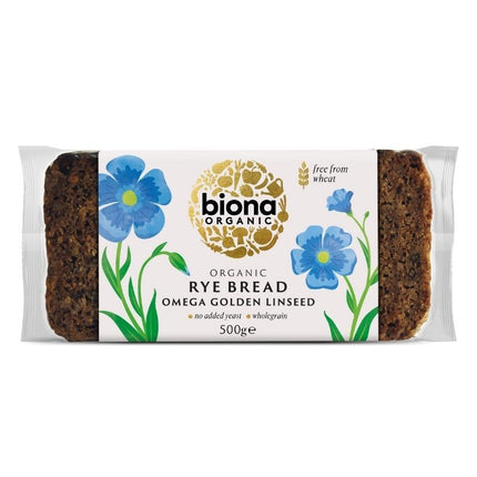 BIONA RYE BREAD OMEGA 3 GOLDEN LINSEED (ORGANIC) ~ 500G