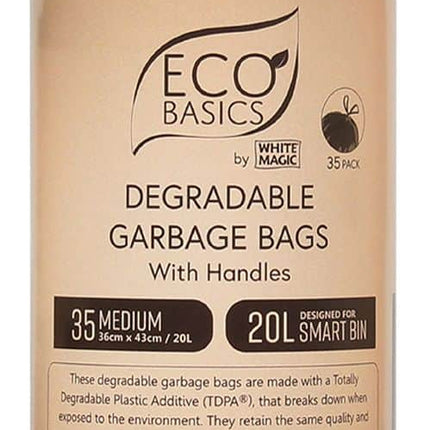 ECO BASICS RECYCLED GARBAGE BIN BAGS 20L – MEDIUM (35BAGS/ROLL)