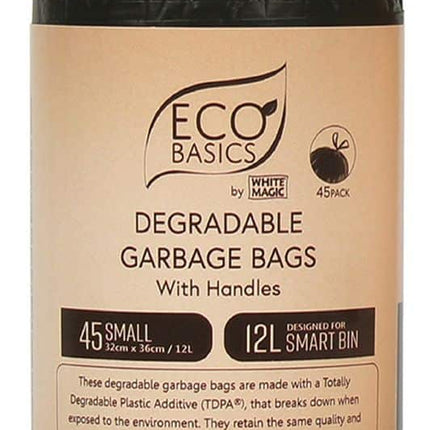 ECO BASICS RECYCLED GARBAGE BIN BAGS 12L – SMALL (45BAGS/ROLL)