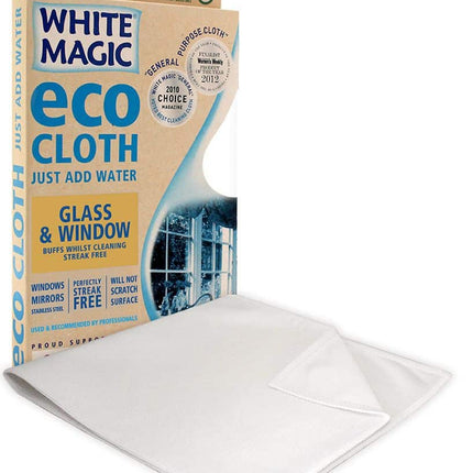 WHITE MAGIC MICROFIBRE ECO CLOTH GLASS & WINDOW – RETAIL
