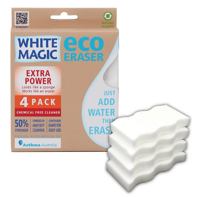 WHITE MAGIC ECO ERASER EXTRA POWER SPONGE 4PK