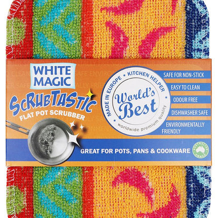WHITE MAGIC SCRUBTASTIC FLAT POT SCRUBBER