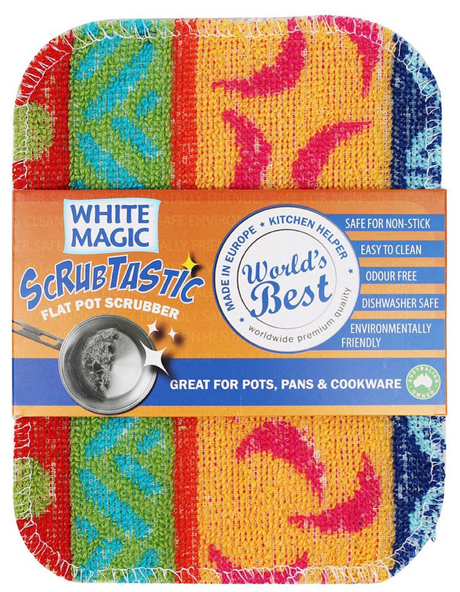 WHITE MAGIC SCRUBTASTIC FLAT POT SCRUBBER