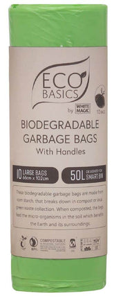 ECO BASICS BIODEGRADABLE GARBAGE BIN BAGS 50L – 10BAGS/ROLL