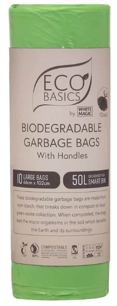 ECO BASICS BIODEGRADABLE GARBAGE BIN BAGS 50L – 10BAGS/ROLL