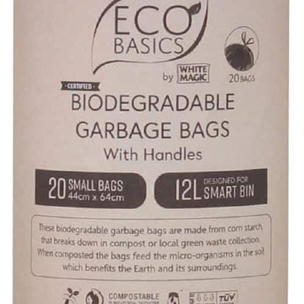ECO BASICS BIODEGRADABLE GARBAGE BIN BAGS 12L – 20BAGS/ROLL