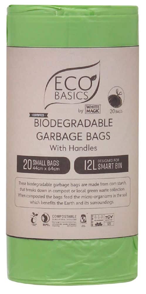 ECO BASICS BIODEGRADABLE GARBAGE BIN BAGS 12L – 20BAGS/ROLL