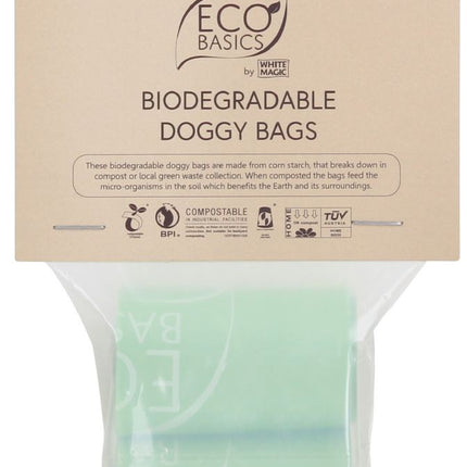 ECO BASICS BIODEGRADABLE DOGGY BAGS – 15BAGS, 2 ROLLS