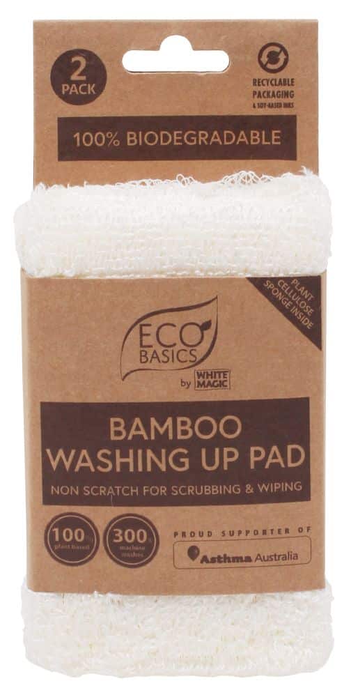 ECO BASICS BAMBOO WASHING UP PAD 2PACK