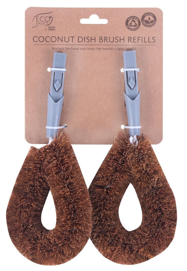 White magic â€“ eco basics dish brush coco refills 2pk