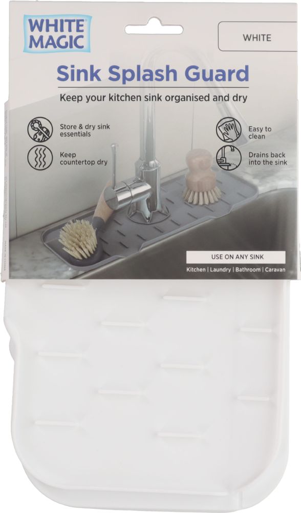 WHITE MAGIC SINK SPLASH GUARD WHITE