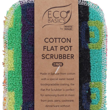 WHITE MAGIC – ECO BASICS FLAT POT SCRUBBER 2PK X 20