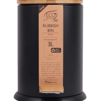 ECO BASICS RUBBISH BIN 3L – BLACK