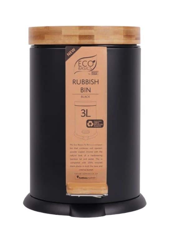 ECO BASICS RUBBISH BIN 3L – BLACK