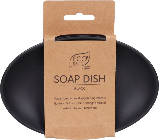 WHITE MAGIC ECO BASICS SOAP DISH BLACK 1PK