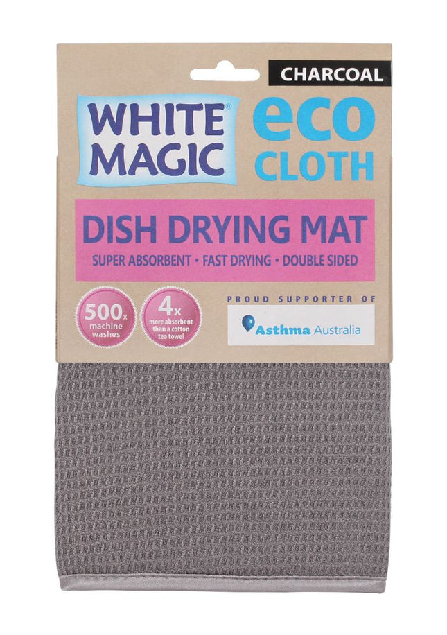 WHITE MAGIC ECO CLOTH DISH DRYING MAT CHARCOAL
