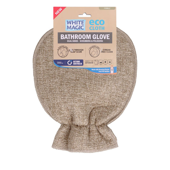 WHITE MAGIC ECO CLOTH BATHROOM GLOVE PEBBLE