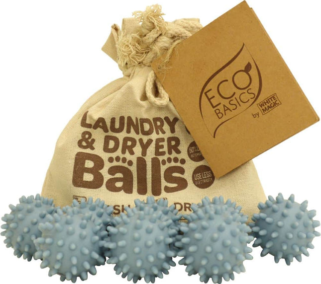 WHITE MAGIC – ECO BASICS LAUNDRY & DRYER BALLS 8PK