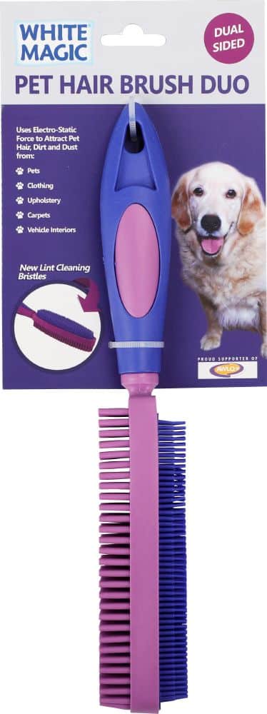 WHITE MAGIC PET HAIR BRUSH DUO 1PK