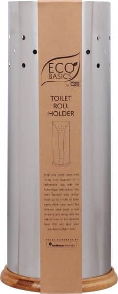 ECO BASICS TOILET ROLL HOLDER – STAINLESS STEEL