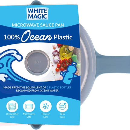 WHITE MAGIC OCEAN MICROWAVE SAUCE PAN