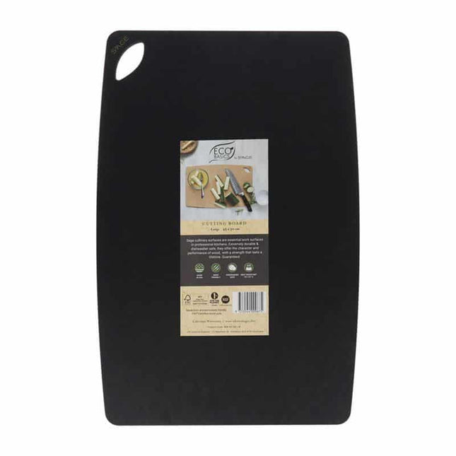 White magic â€“ eco basics cutting board medium black