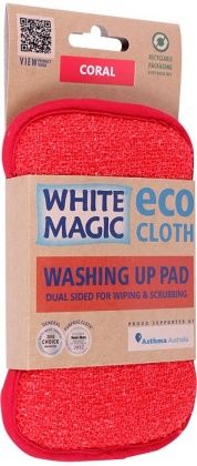 WHITE MAGIC ECO CLOTH WASHING UP PAD CORAL