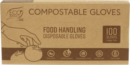 ECO BASICS COMPOSTABLE GLOVES LARGE 100PCS
