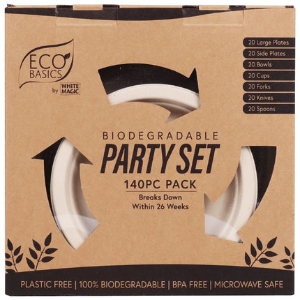 WHITE MAGIC ECO BASICS PARTY SET BIO 140PC
