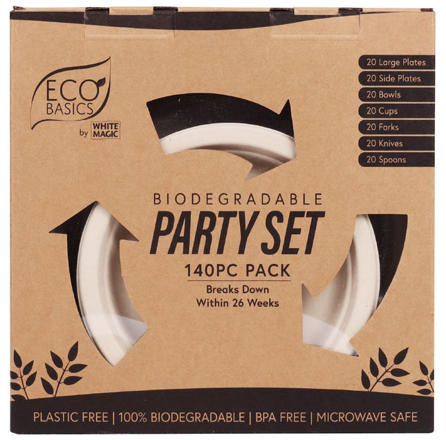 WHITE MAGIC ECO BASICS PARTY SET BIO 140PC